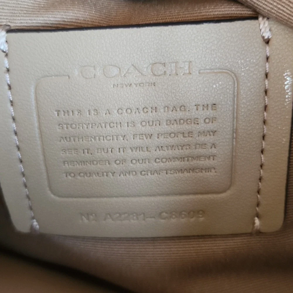 Coach Cream With Dreamy Floral Print Bucket Bag - Picture 8 of 15